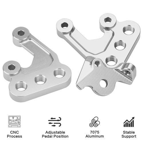 Surron Light Bee X S Foot Peg Brackets - Silver, Durable Aluminum Fitment