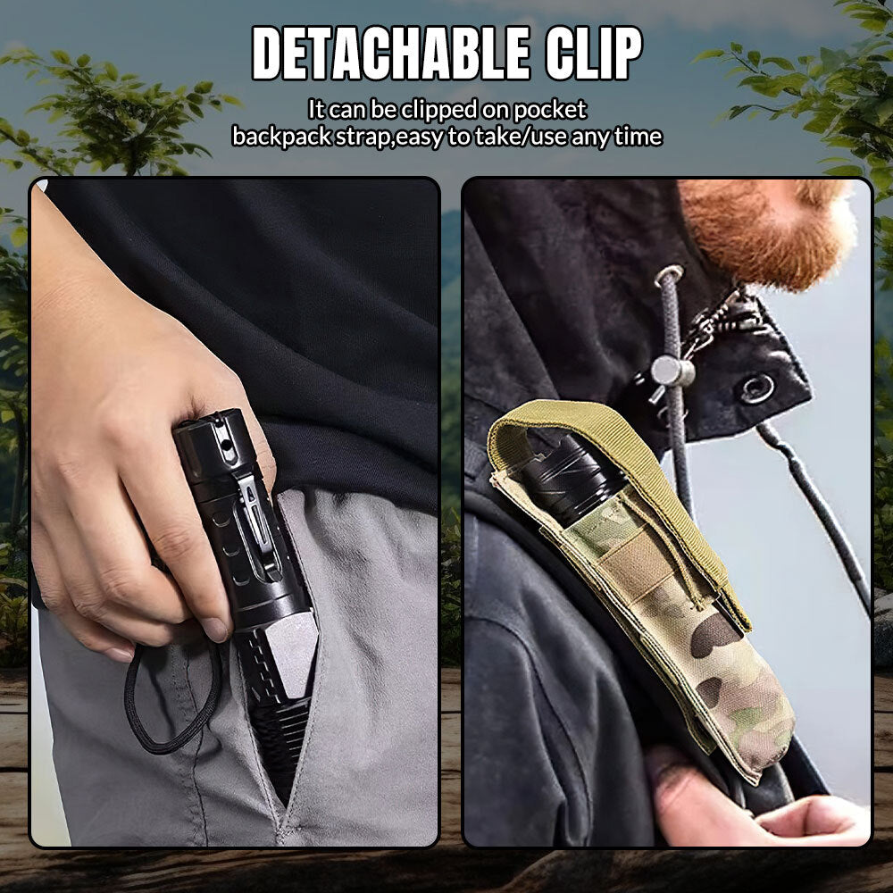 15000000LM Super Bright Rechargeable LED Tactical Flashlight - Waterproof, Multi-Mode, 200-500m Range