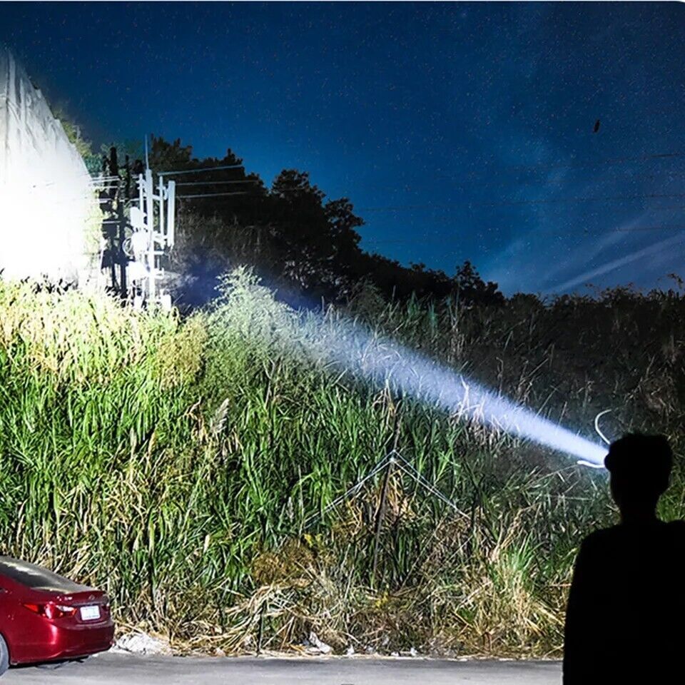 Rechargeable 900000LM LED Headlamp with Zoomable Head Torch - Bright Waterproof Headlight