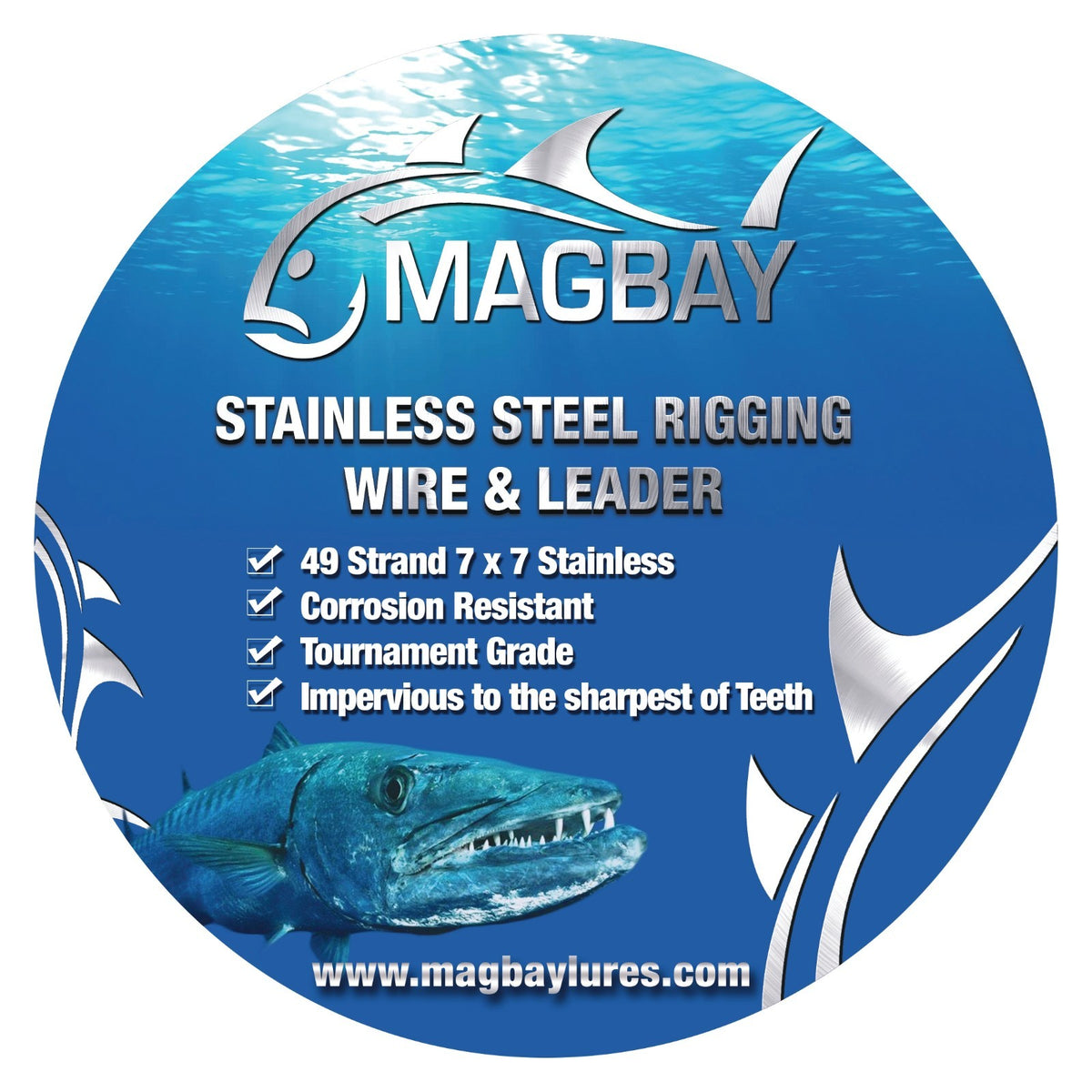 30 Ft Stainless Steel Wire Leader with Crimps 480lb for Fishing Sharks
