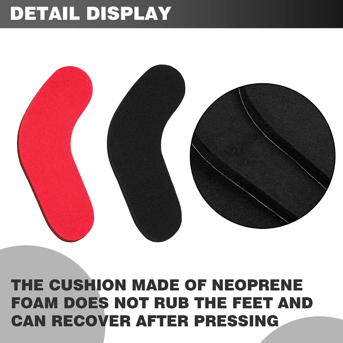 24 Pcs Ski & Snowboard Boot J Bars Foam Padding Self-Adhesive Inserts
