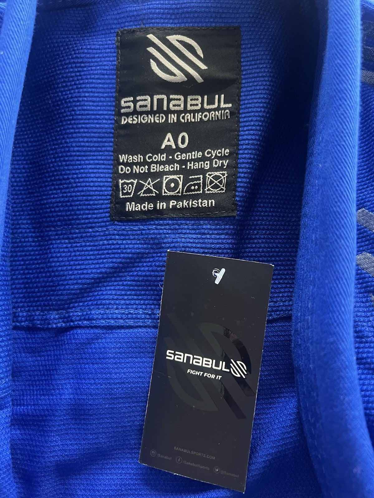 Sanabul Size A0 Jiu Jitsu Gi Uniform Jacket & Pants Blue Model Zero