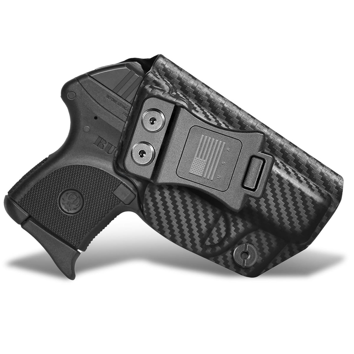 IWB Kydex Holster for Ruger LCP 380 Auto - Custom Fit, Adjustable Retention & Cant