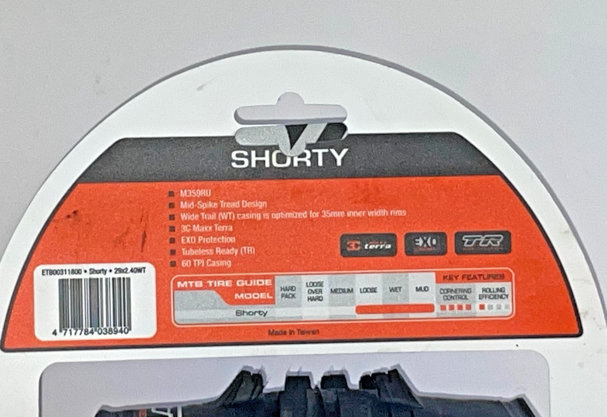 Maxxis Shorty 29x2.40 WT Tubeless MTB Bike Tires Pair for Mud and Trail