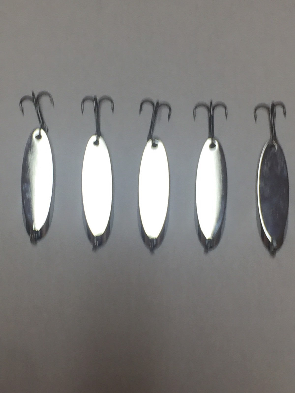 Fishing Spoons Set - Kastmaster Style Silver Lures for Trout & Bass, 10 Pack