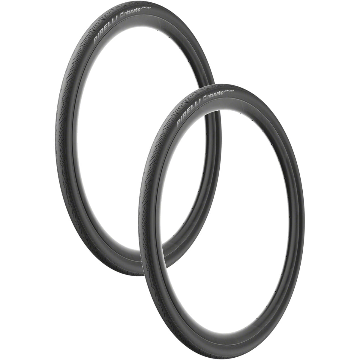 2 Pack Bicycle Tires 700x32 Clincher Wire Black Pirelli Cinturato Sport