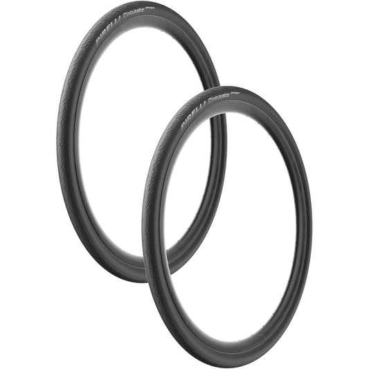 2 Pack Bicycle Tires 700x32 Clincher Wire Black Pirelli Cinturato Sport