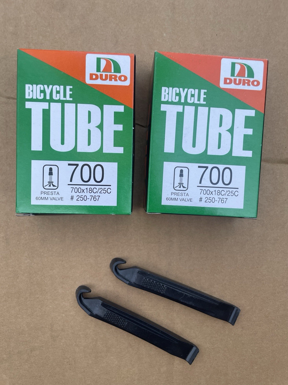 700x25c Road Bike Tires and Tubes Set Blue Slick Thread - Duro Quality