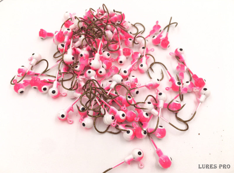 Fishing Jig Heads 50 Pack - Sharp, Durable Artificial Lures for Crappie & Bass