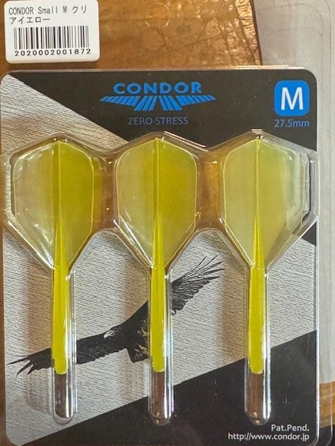 Condor Zero Stress Dart Flights Medium Length Yellow