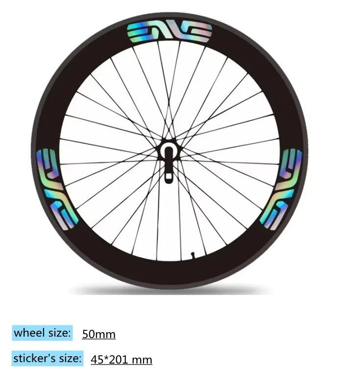 Set of 14 Bicycle Rim Stickers for Road Bike Wheel Customization - Multiple Sizes