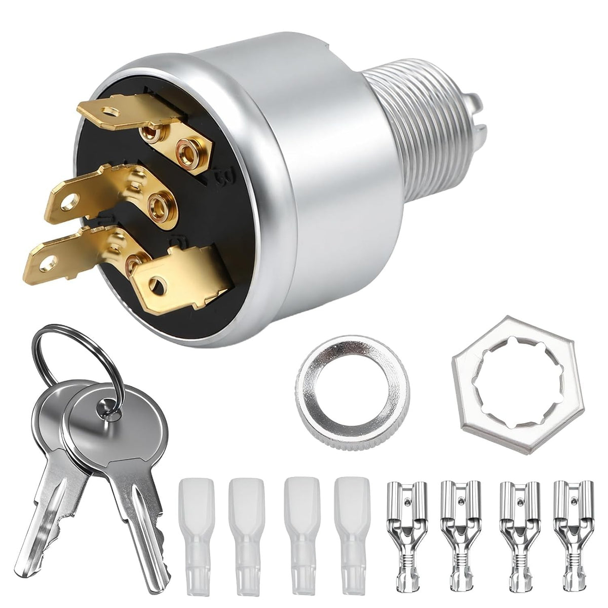 Golf Cart Ignition Switch with 2 Keys for EZGO TXT Medalist Workhorse