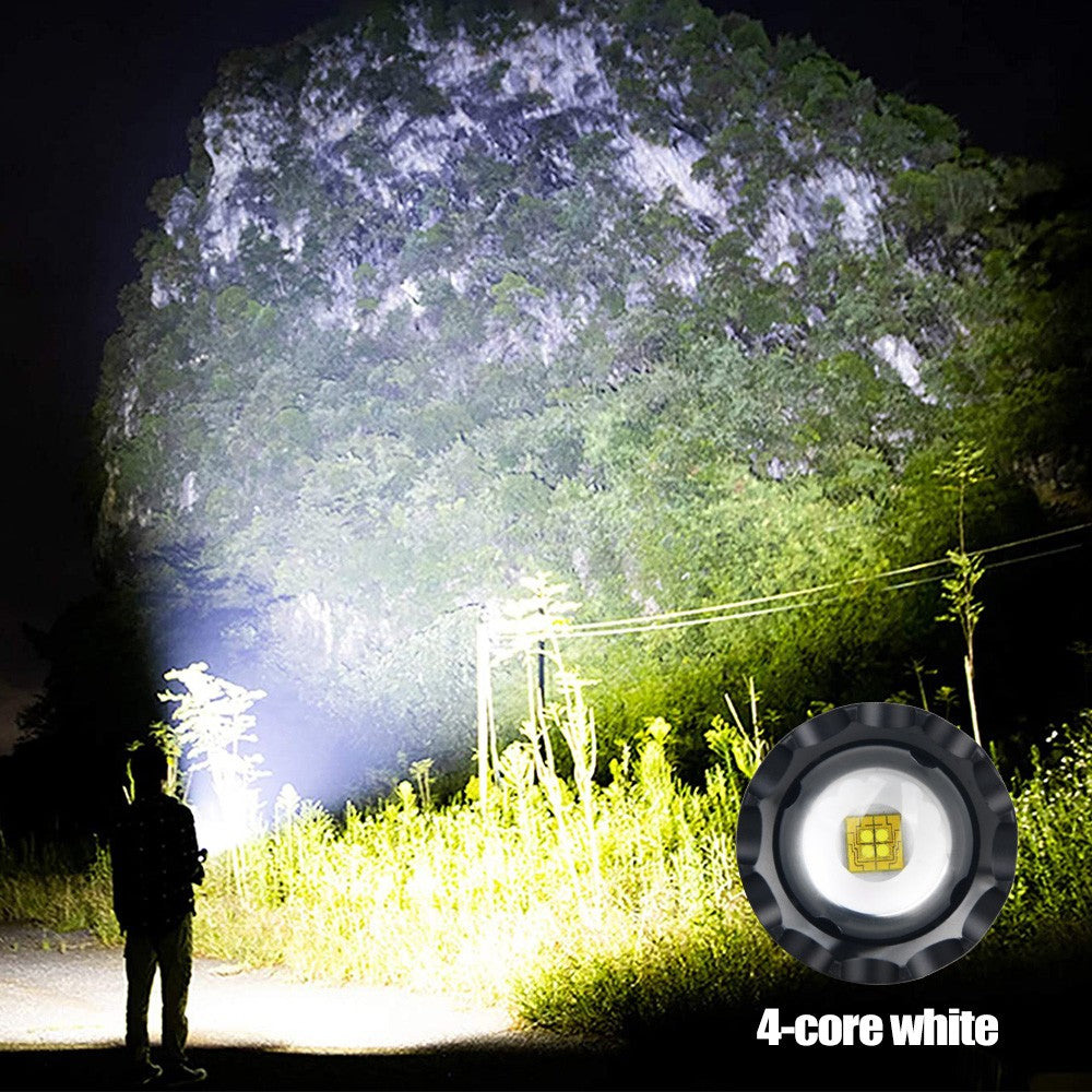 Rechargeable Waterproof Laser LED Flashlight 5 Modes - 50000 Lumens