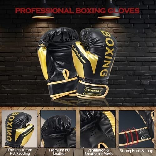 Heavy Boxing Punching Bag Set with Gloves and Accessories - 4Ft Unfilled