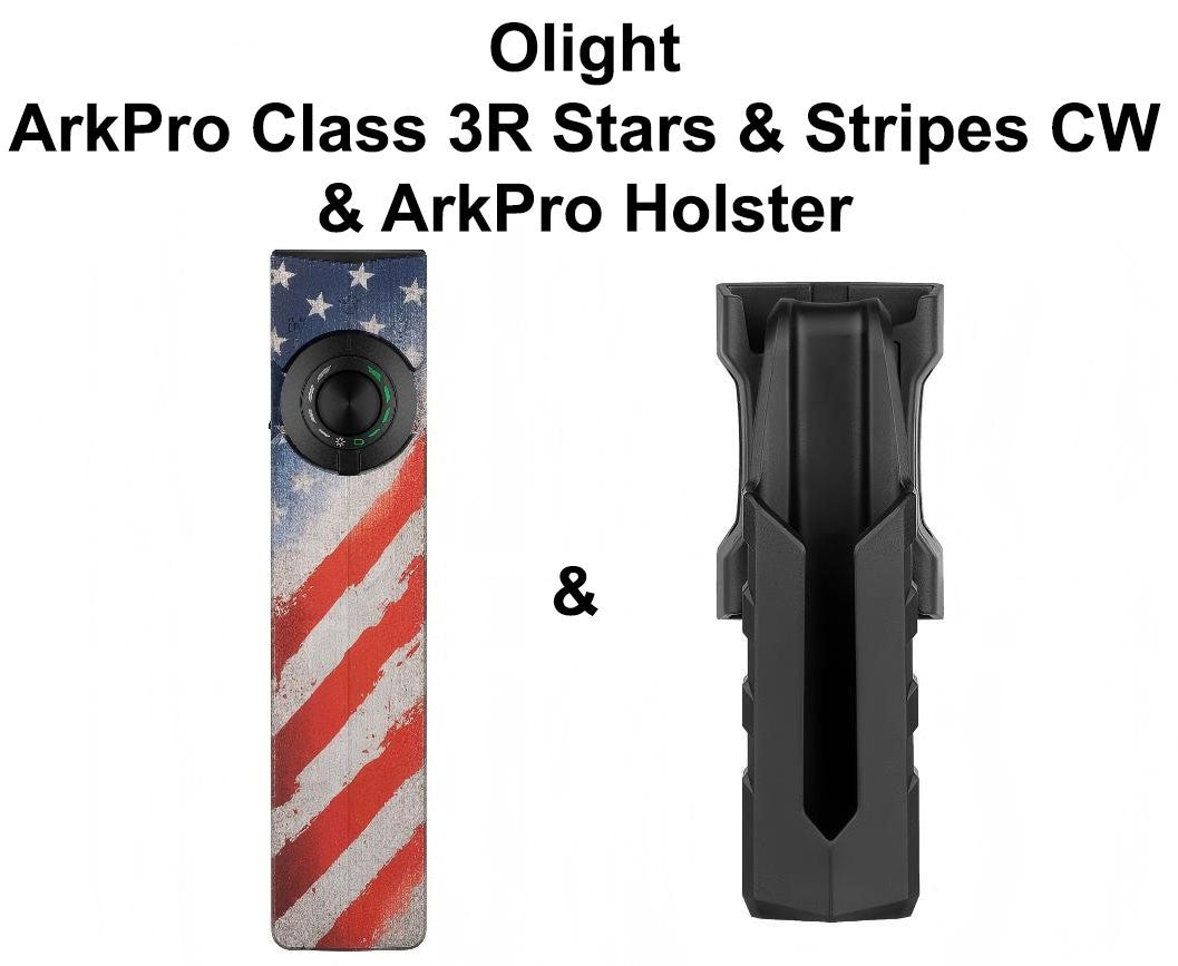 Olight ArkPro Stars & Stripes Edition Rechargeable Tactical Flashlight with Holster
