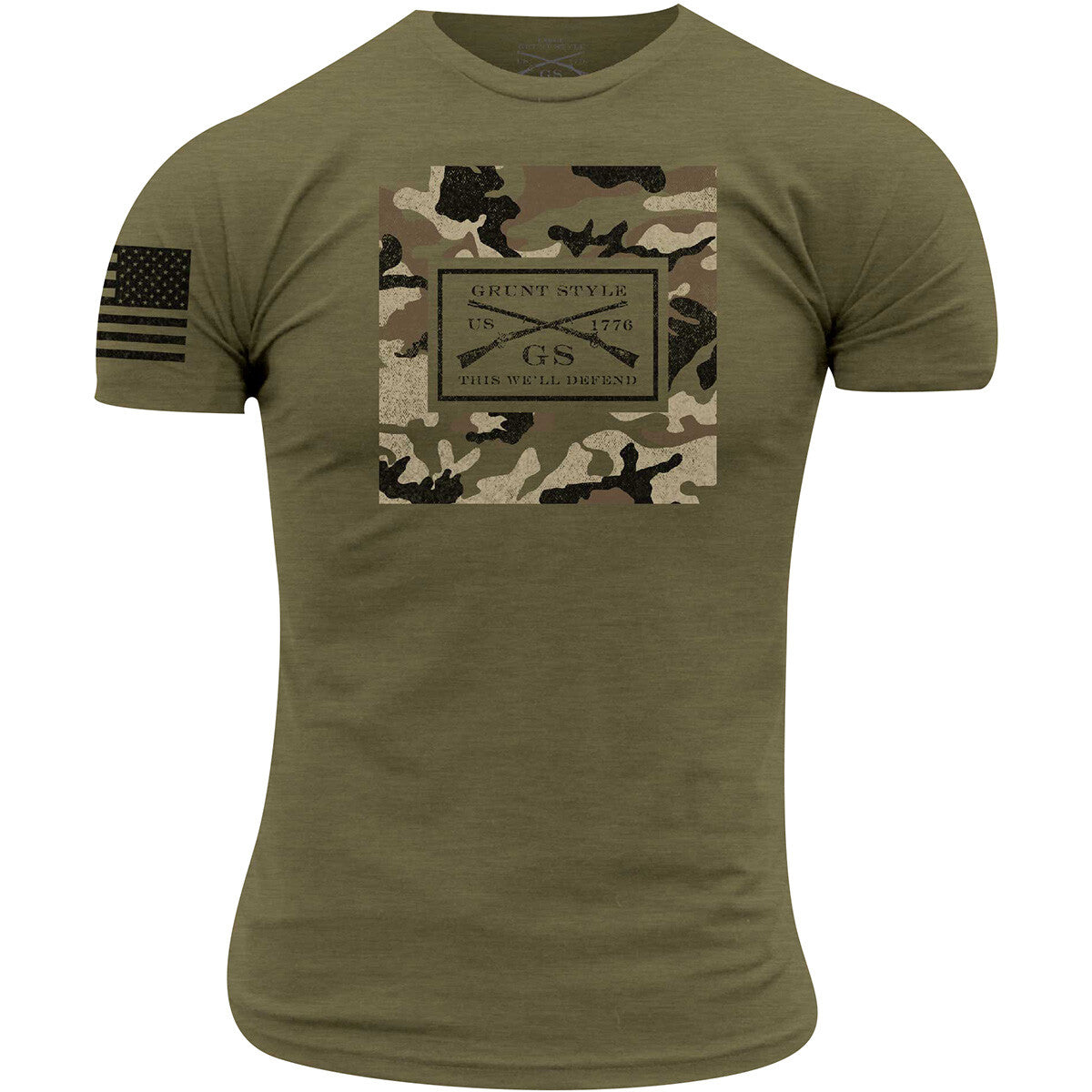 Multicam Logo T-Shirt Military Green - Unisex Casual Military Style