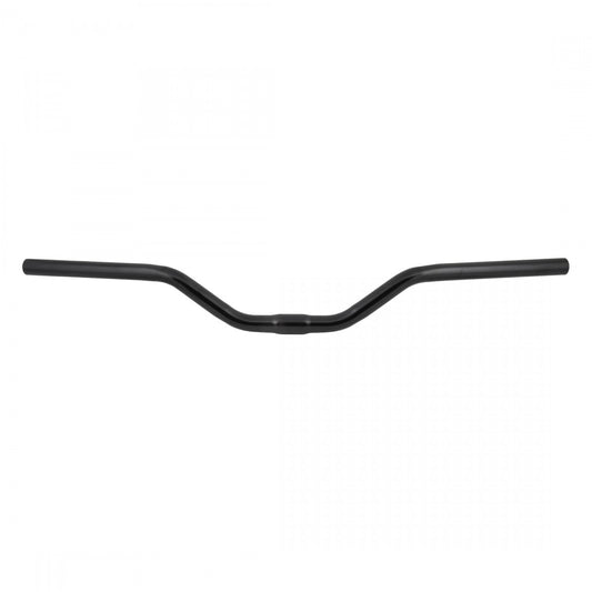 Mountain Riser Handlebar 25.4mm Clamp Black Steel 27.5in 3.5in Rise