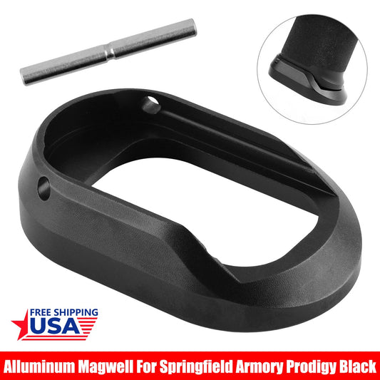 Aluminum Magwell for Springfield Armory Prodigy 9mm Pistol - Black