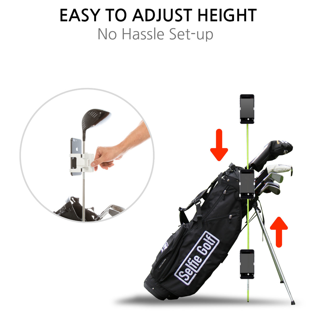 Golf Swing Recording Phone Holder - Golf Analyzer Accessories for All Phones