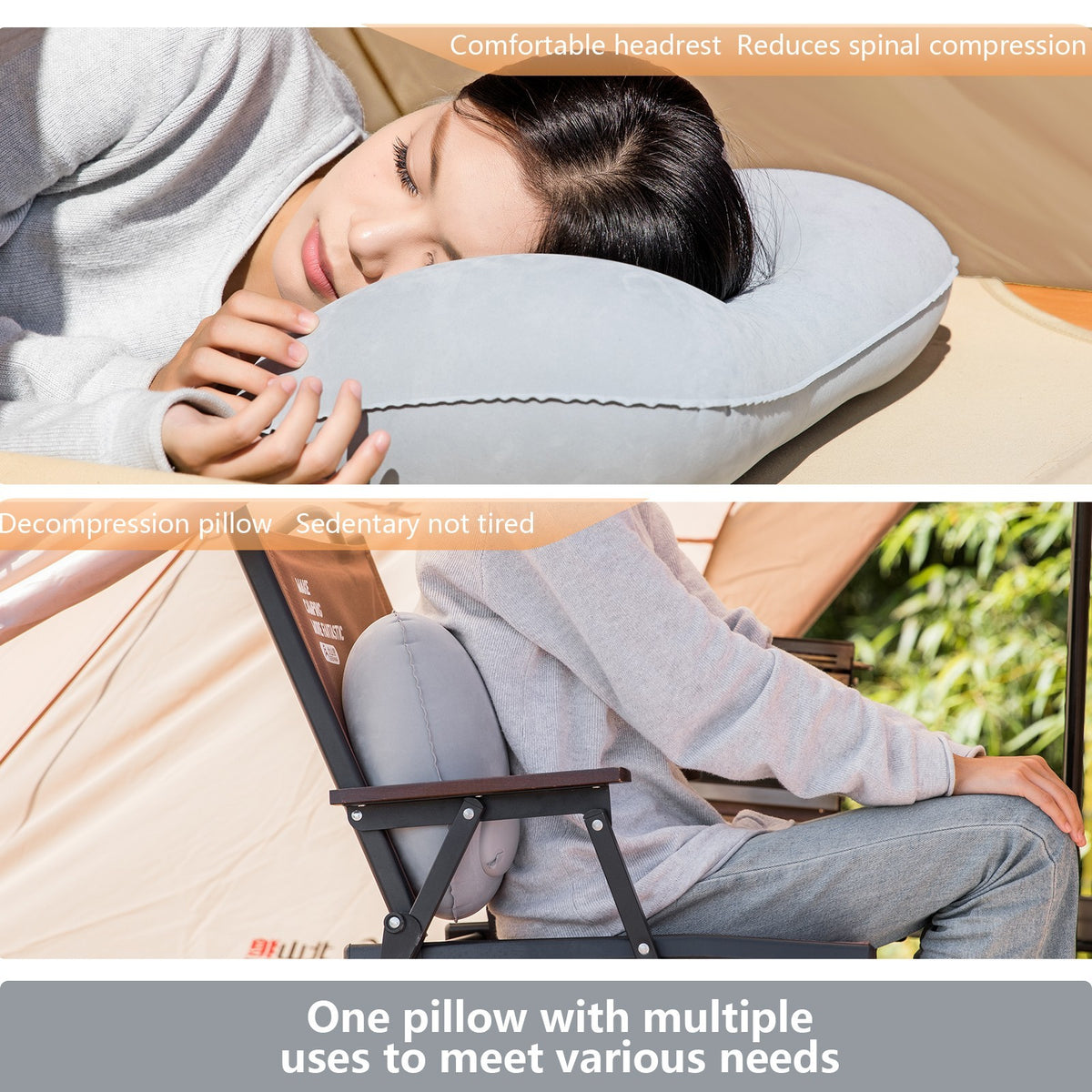 Ultralight Inflatable Camping Pillow for Travel and Hiking
