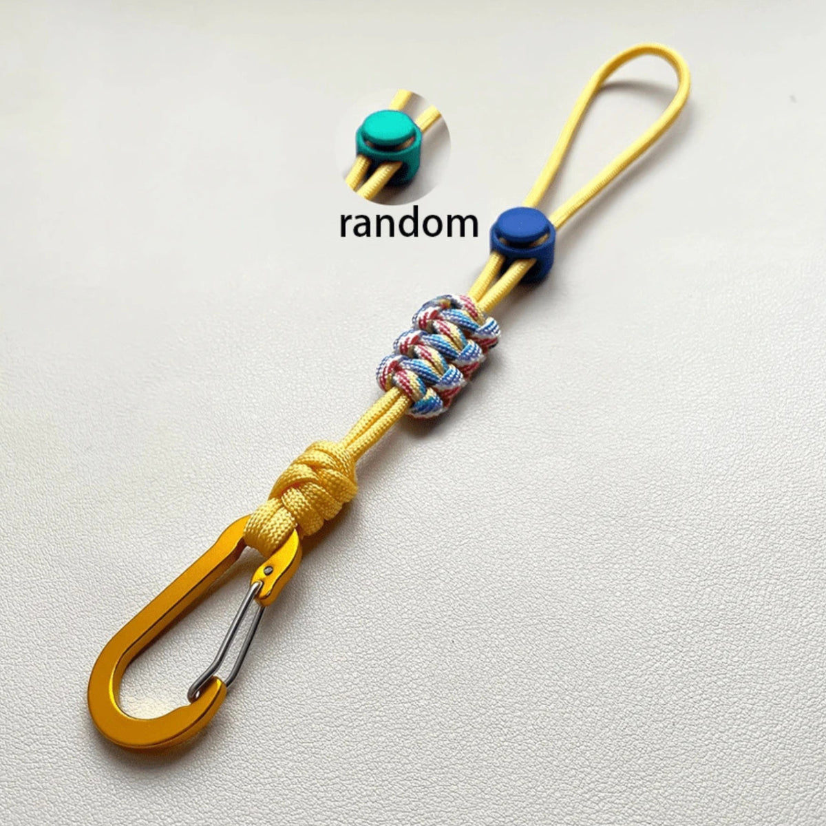 Adjustable Paracord Water Bottle Holder with Carabiner Keychain