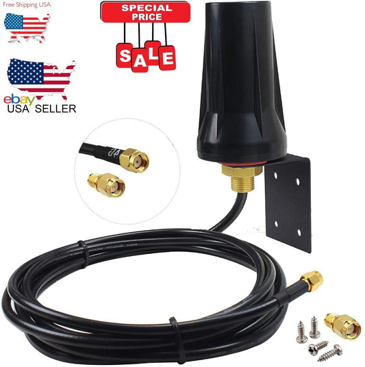 Cellular Antenna for Reolink GO PT Plus LTE Security Cameras - Waterproof Omni-Directional 7dBi