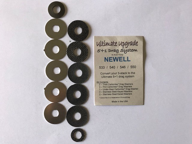Ultimate Drag System Upgrade for Newell Reels 533 540 546 550 - Carbontex Washers