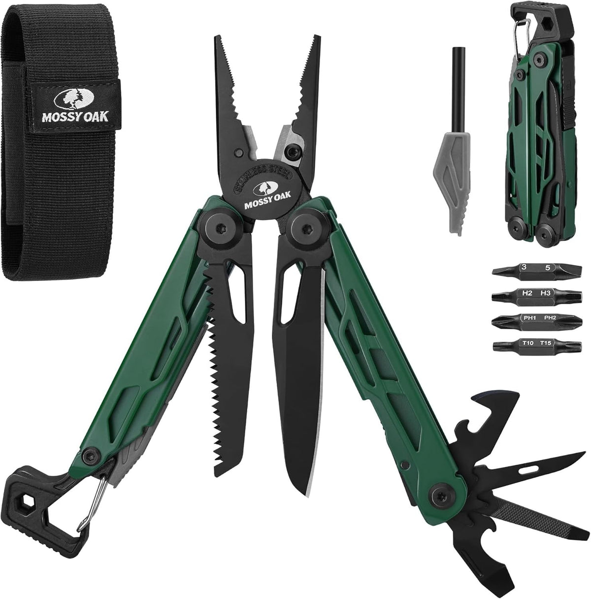 Multitool 27-in-1 Pocket Knife with Screwdriver Wrench Pliers Saw