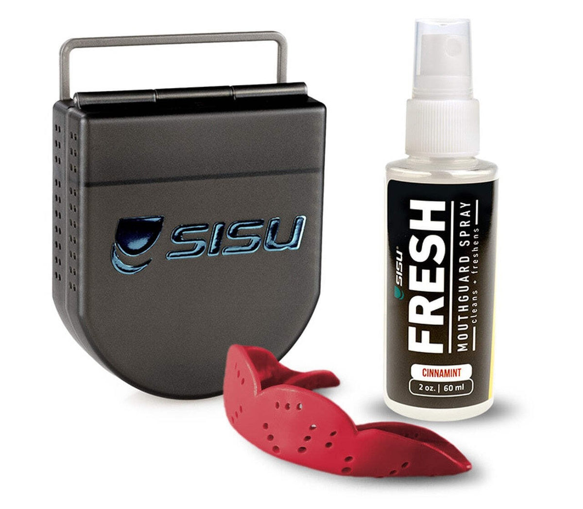 Athletic Mouthguard Bundle with Case and Fresh Spray - Medium
