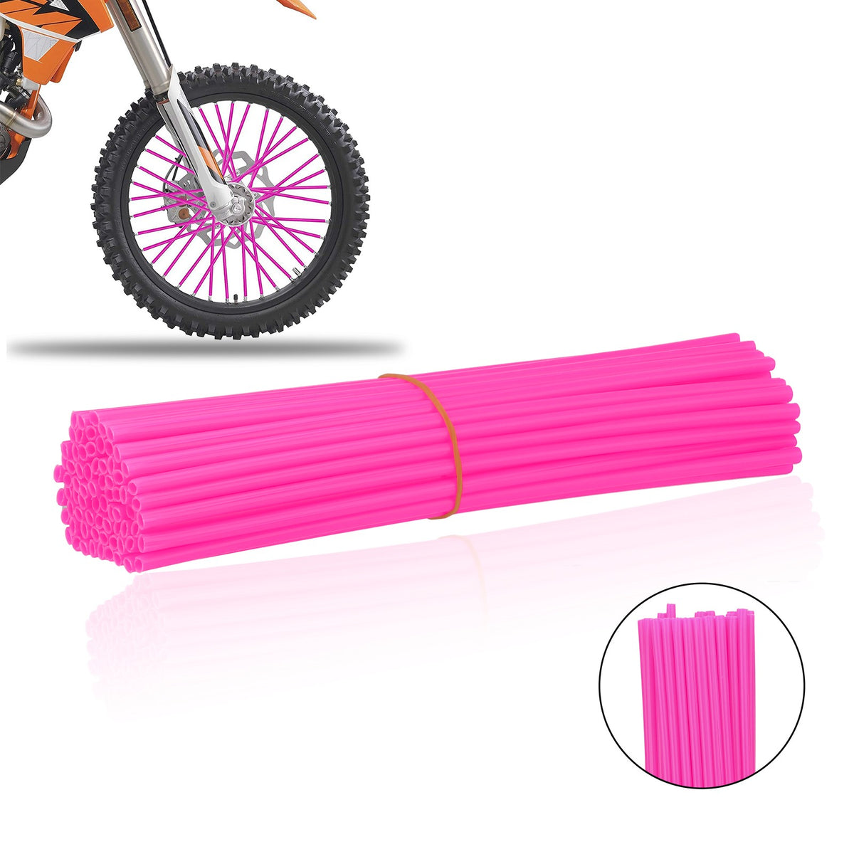 Universal Bike Spoke Skin Covers 72PCS Motorcycle Rim Protector Wraps