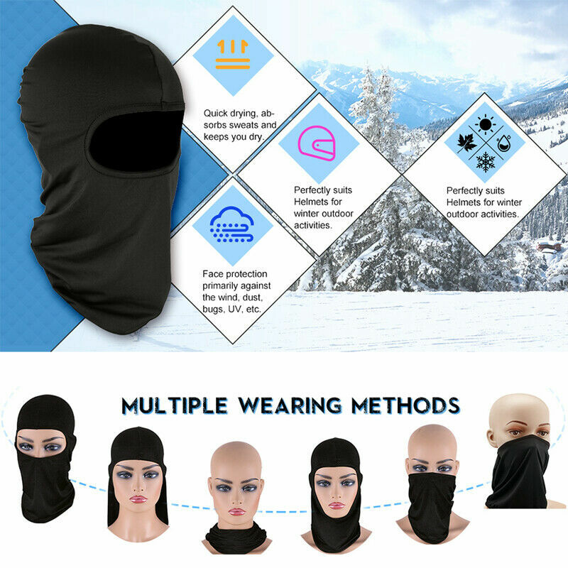 6 Pack Men Women Balaclava Face Mask Lightweight Neck Gaiter for Ski Motorcycle