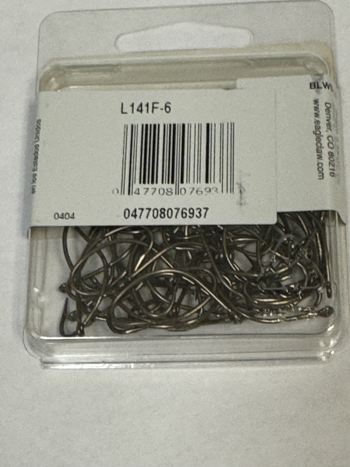 Laser Sharp Fishing Hooks Size 6 - Pack of 50 Eagle Claw L141F-6
