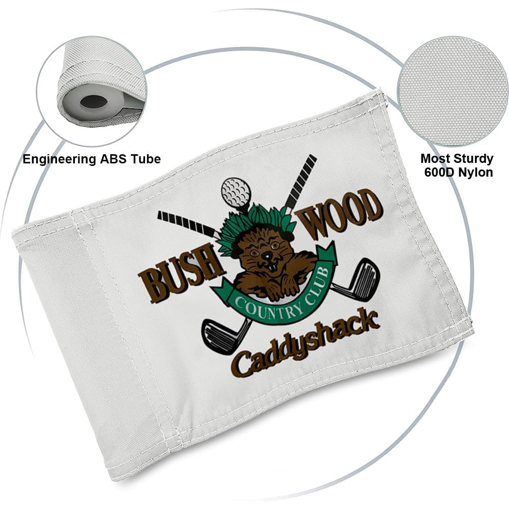 Golf Pin Flag 8x6 Inch Double-Sewn Nylon for Putting Green & Practice