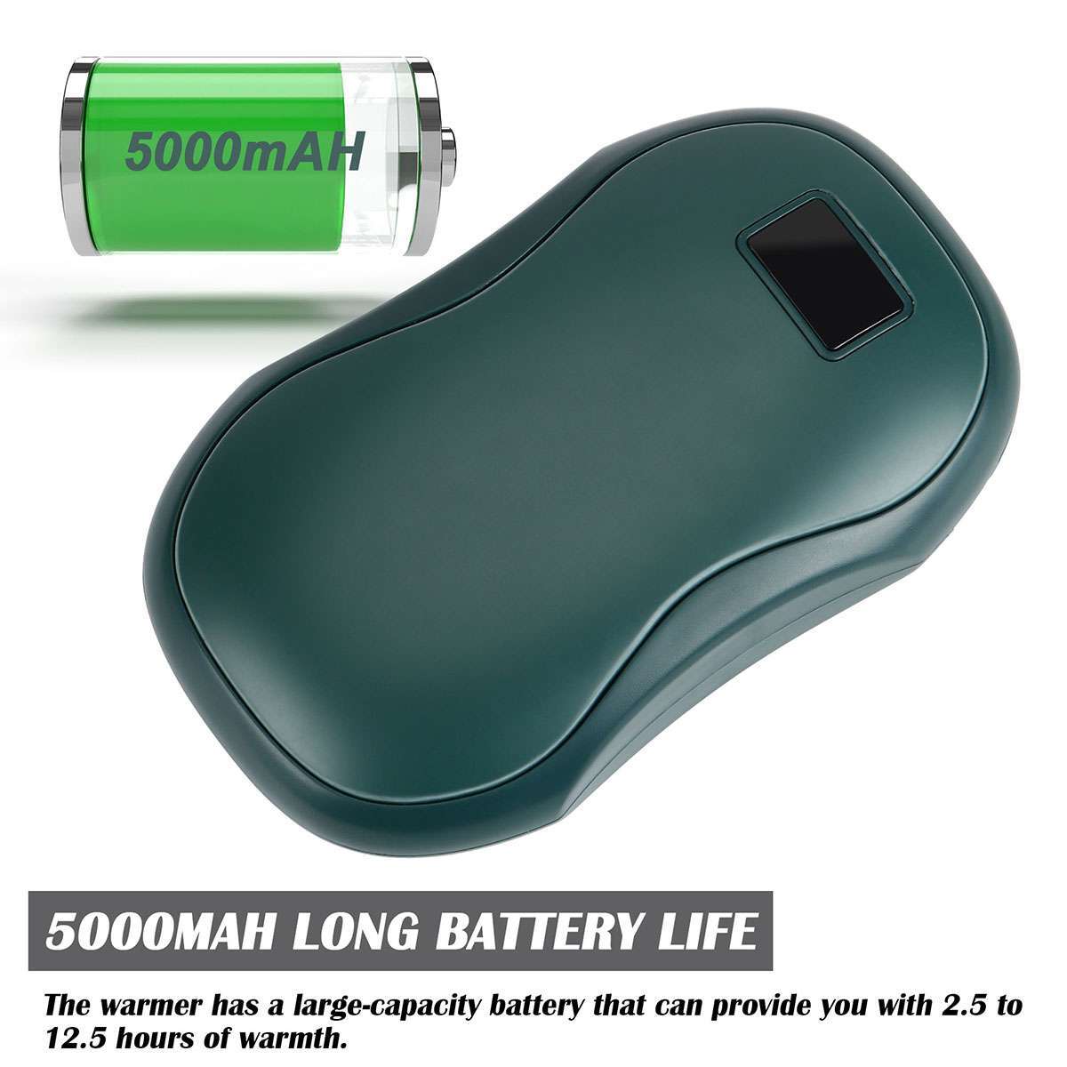Rechargeable Hand Warmer Power Bank 5000mAh Portable USB Heater Winter Gift
