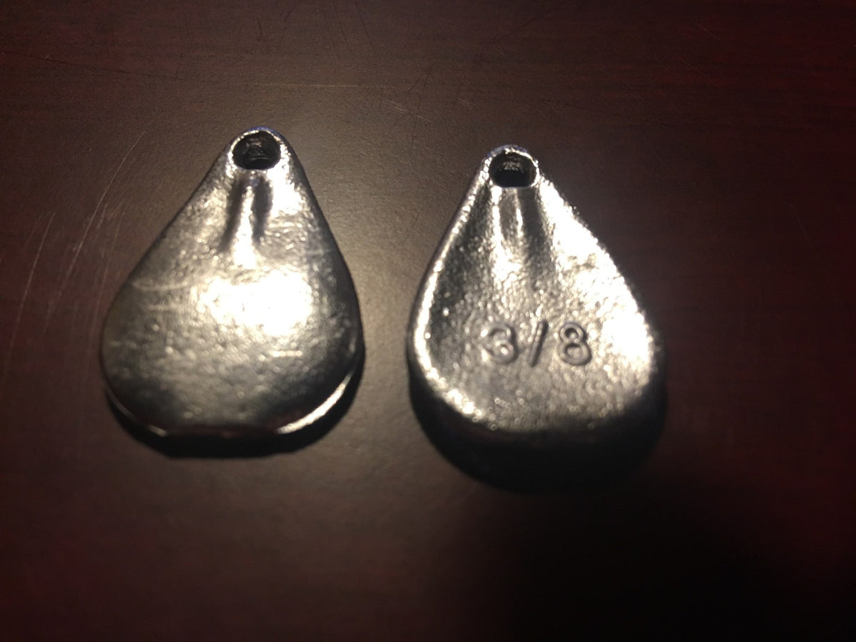 2 Pounds 3/8oz No Snag Flat Fishing Sinkers - Ultra Smooth Glide
