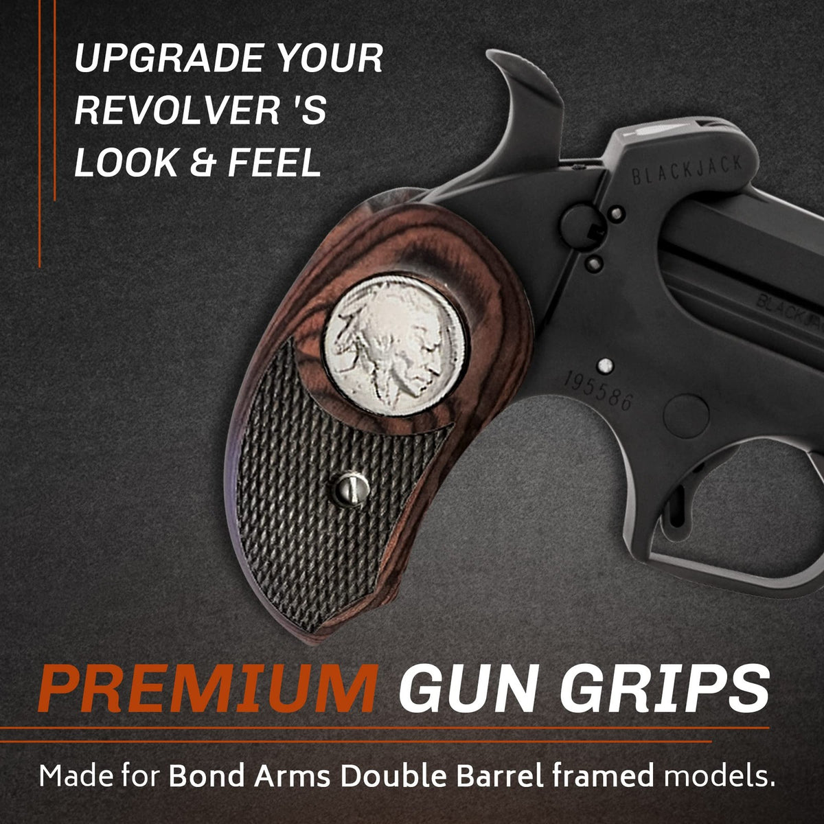 Pistol Grip Replacement Grips for Bond Arms XL Double Barrel Derringer