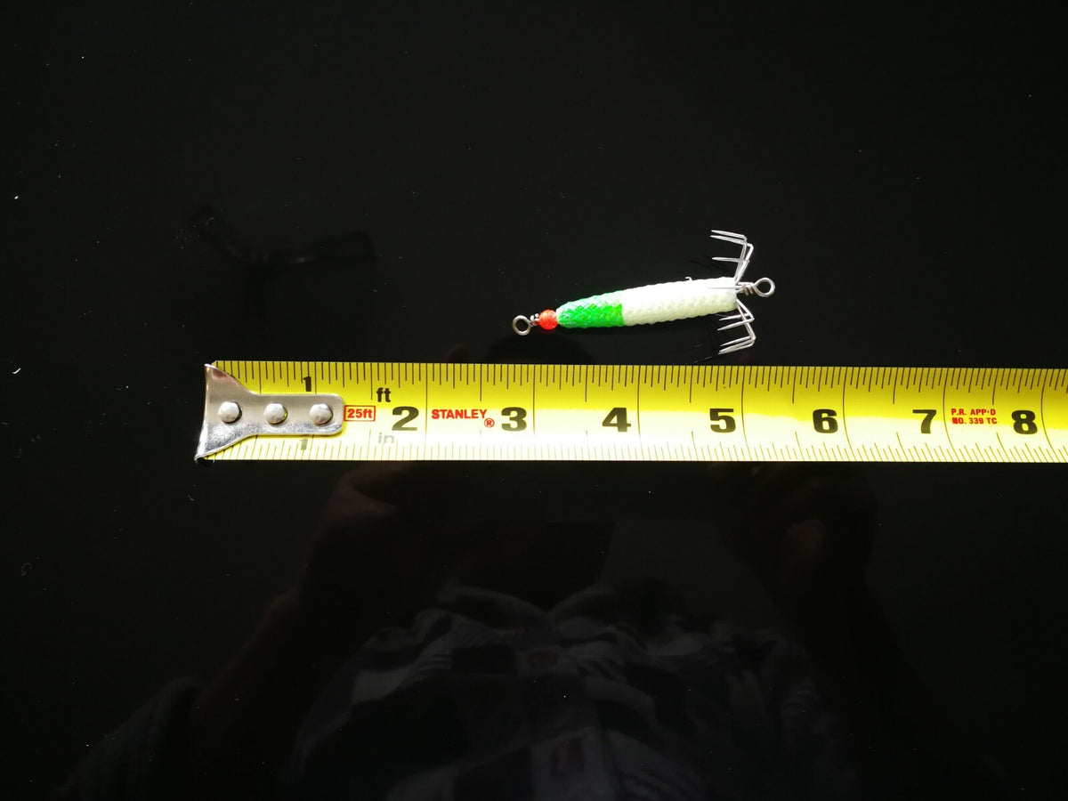 8Pcs Glow-in-Dark Squid Jigs Set for Fishing - 2/3oz & 1/4oz with 4 Colors