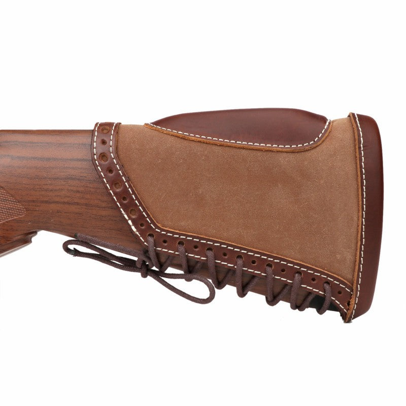 Canvas Leather Cheek Rest for Rifle Stocks with Slots and Recoil Pad