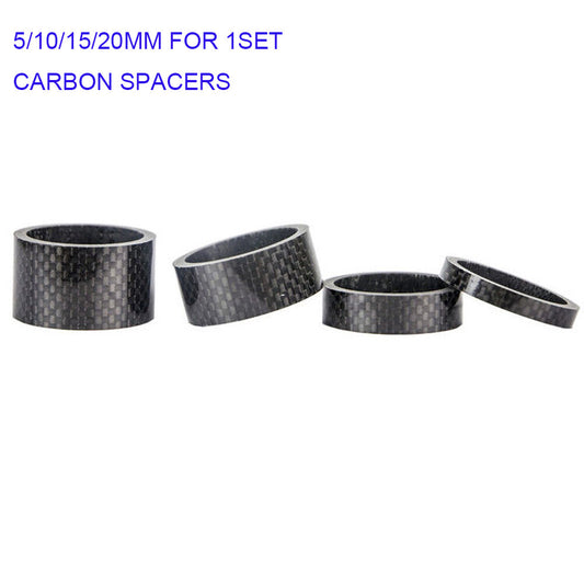 Carbon Fiber Bicycle Headset Spacers 5mm 10mm 15mm 20mm for 1-1/8" Steerer Tubes