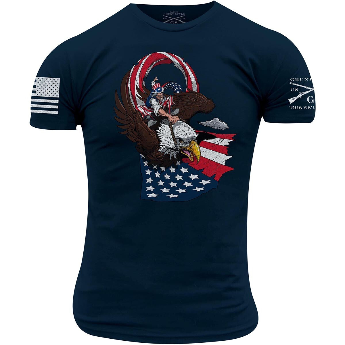 Men's Eagle Rider T-Shirt - Navy Casual Graphic Tee