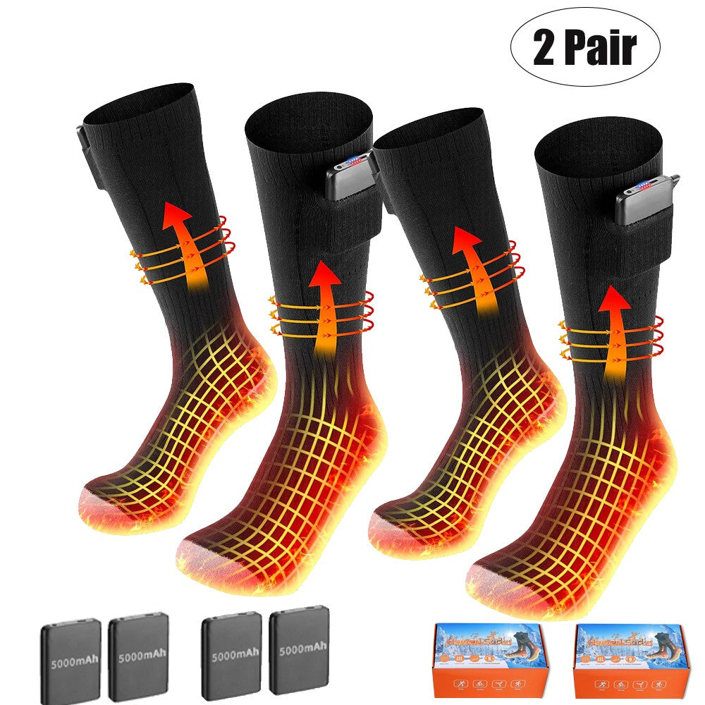 Rechargeable Heated Gloves and Socks Set - USB Winter Thermal Wear