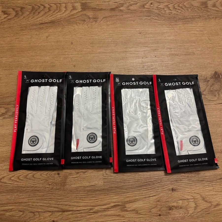 Golf Gloves for Women Left-Hand Large White - 4 Pack