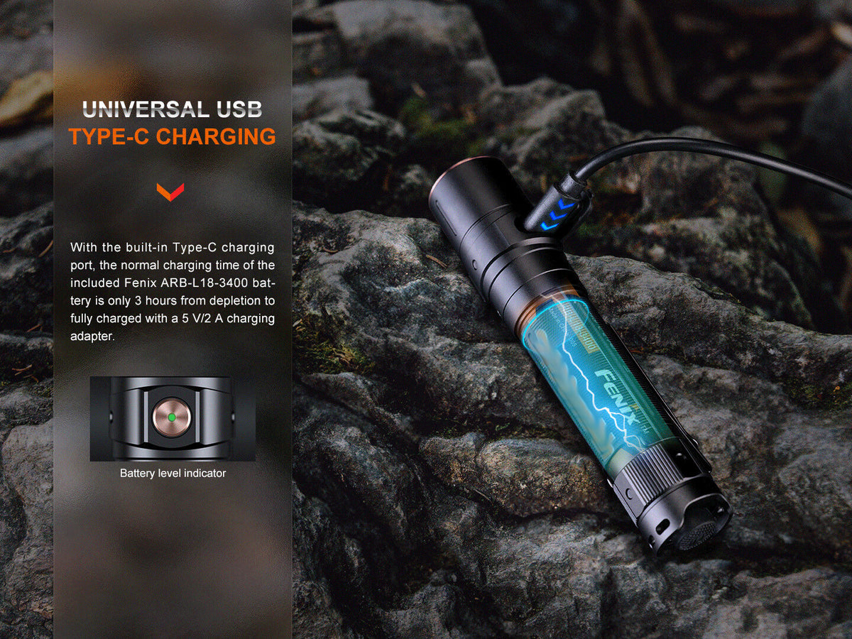Rechargeable LED Flashlight 1700 Lumens Outdoor Waterproof Torch