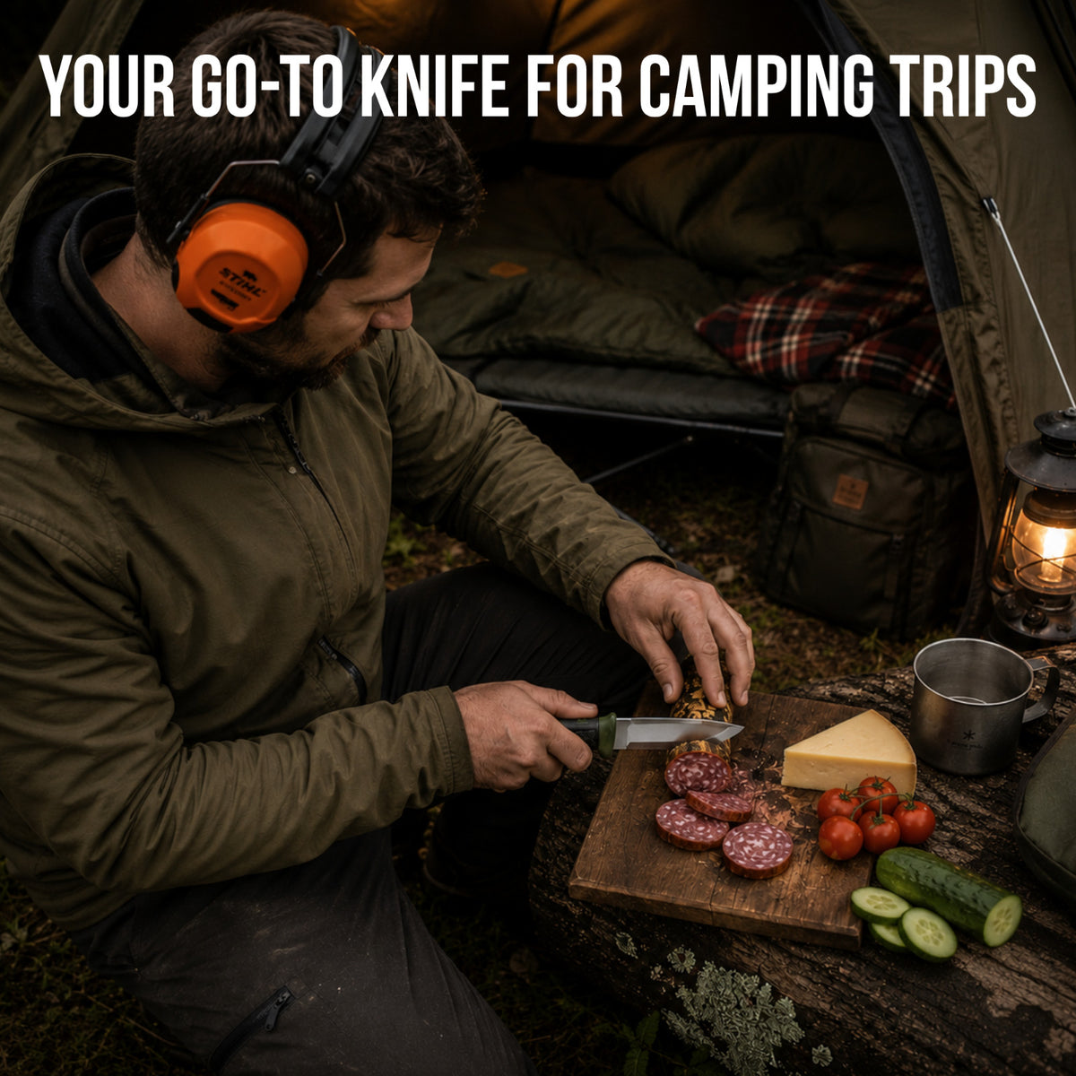 Folding Saw & Knife Set for Camping Hunting Bushcraft Outdoor Gear