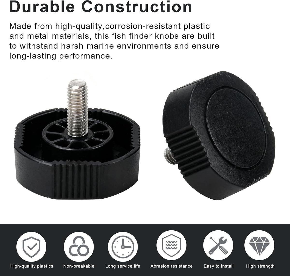 Marine Fish Finder Mount Knobs Replacement Set for Lowrance & Simrad Models