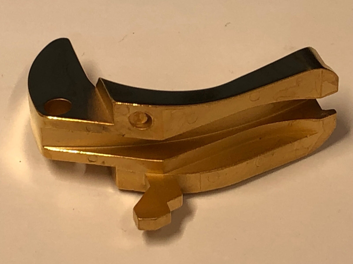 1911 GI Style Gold Plated Grip Safety with Laser Engraved Scroll Pattern