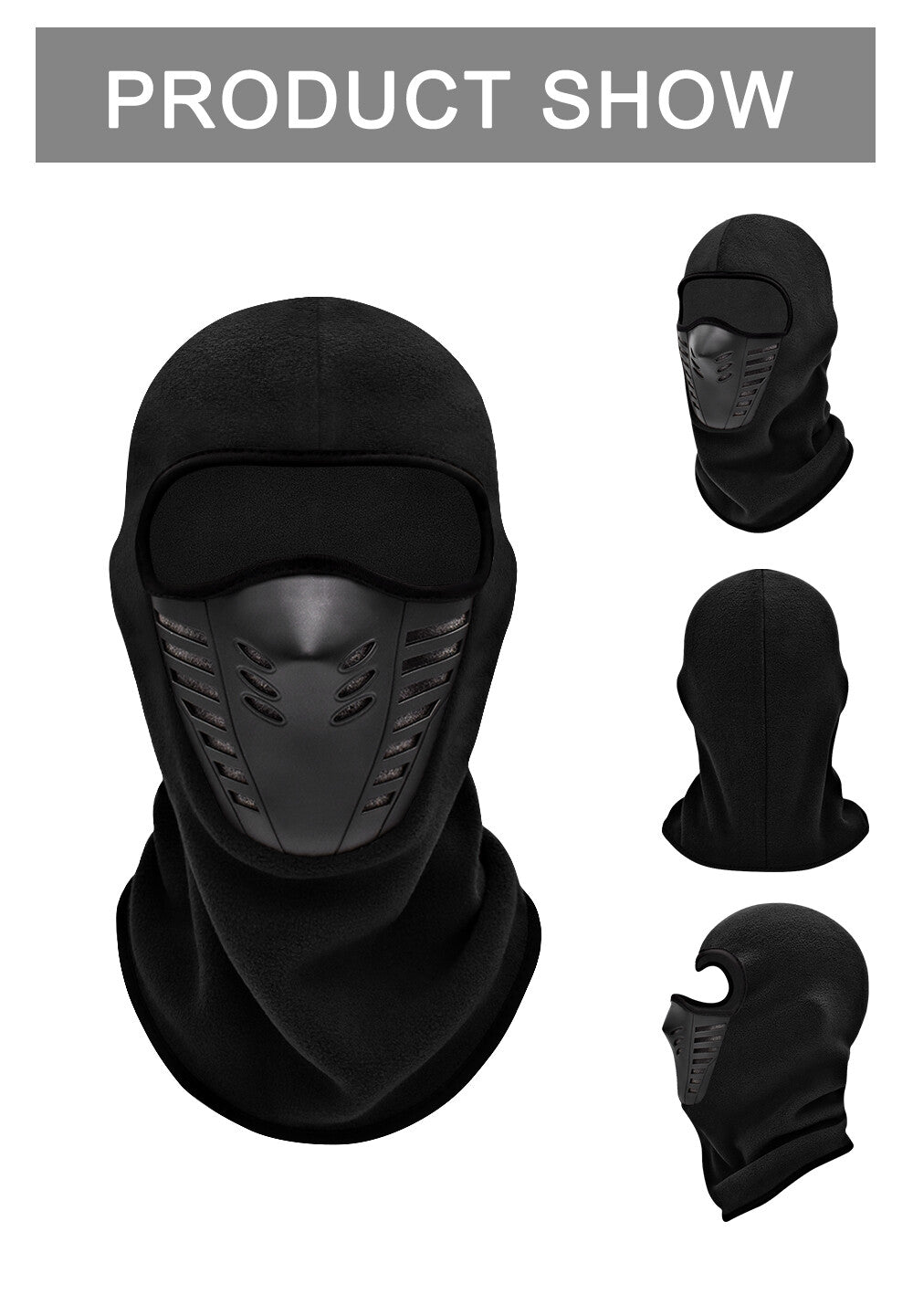Winter Ski Balaclava Face Mask Windproof Fleece Headgear for Outdoor Sports