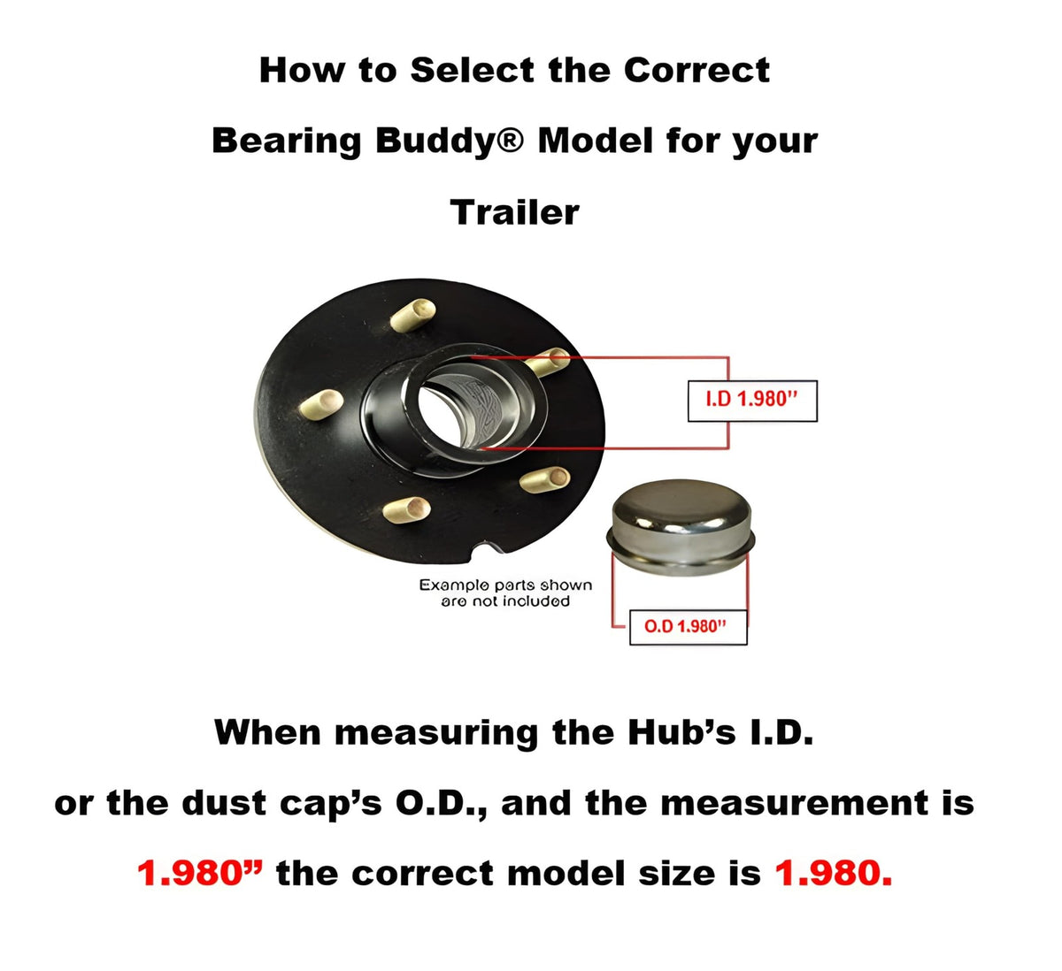 Stainless Steel Wheel Bearing Protector for Boats, RVs & Trailers - Fits 1.980" Hubs