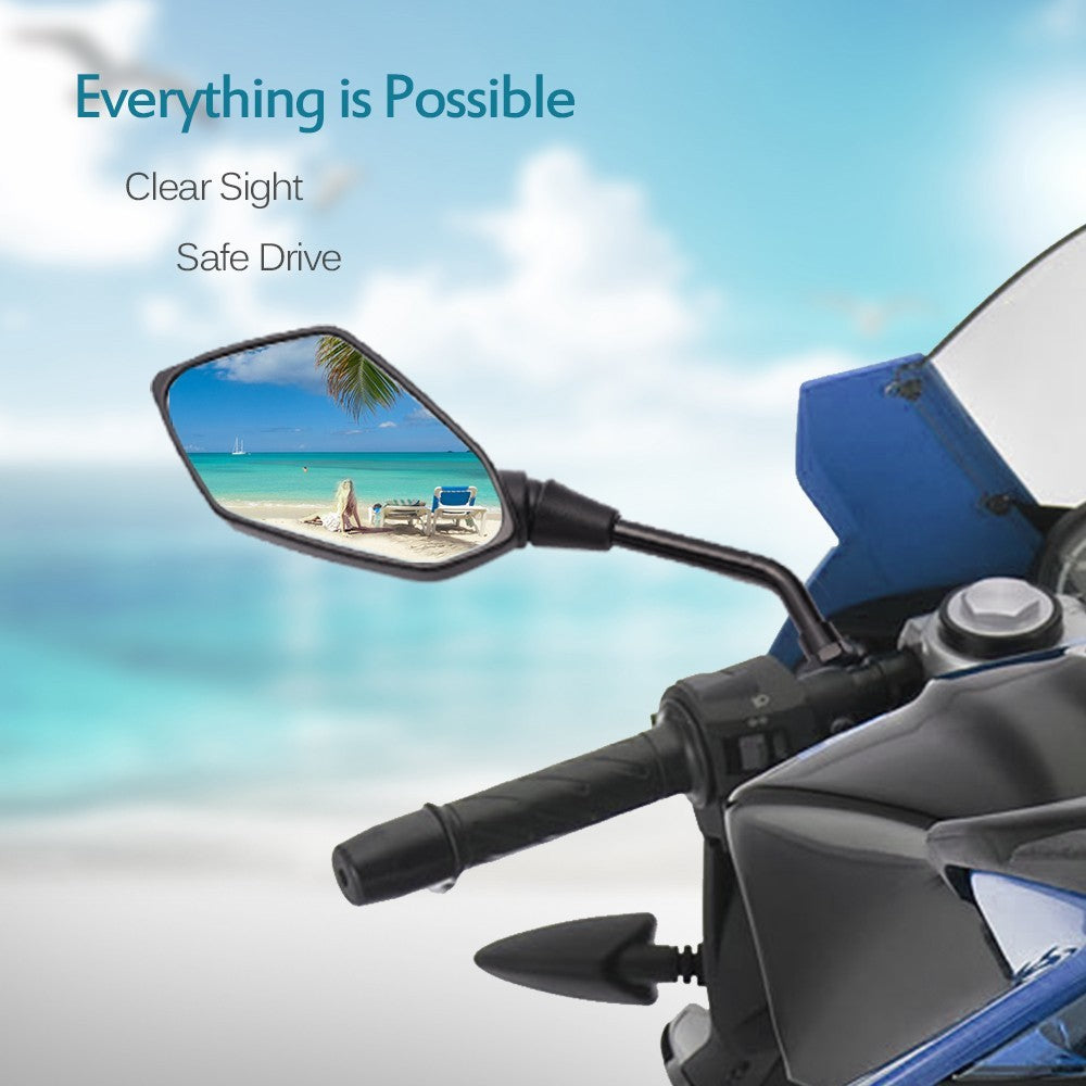 Universal 7/8" Handlebar End Rearview Mirror for Motorcycle Side View