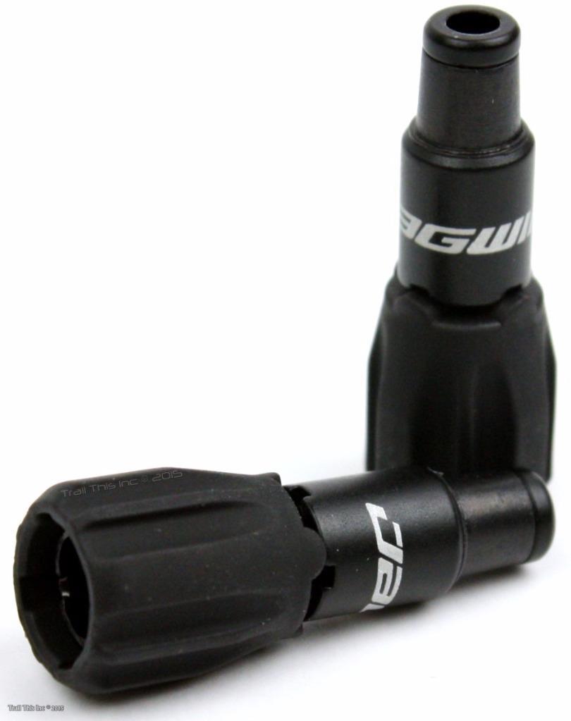 Bike Shift Cable Tension Adjusters 4mm for Shimano STI - Black, Pack of 2